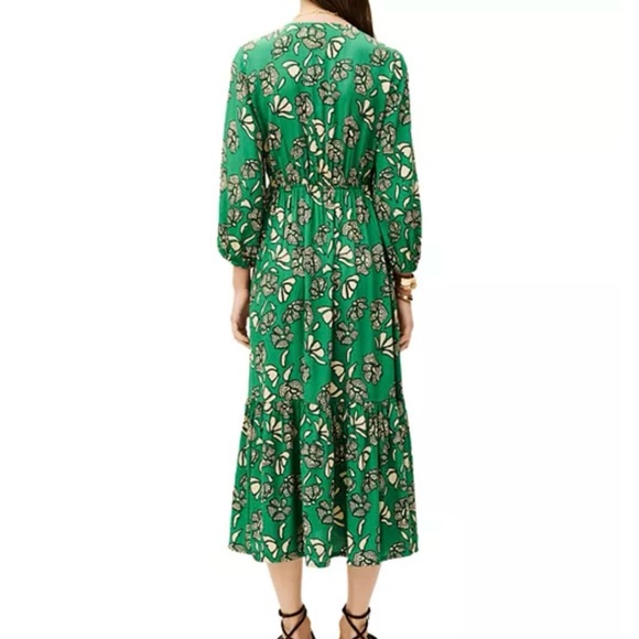 ba&sh Green Floral Long Sleeve Dress size L - Picture 2 of 11